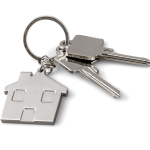 House key chain charm with keys property owner